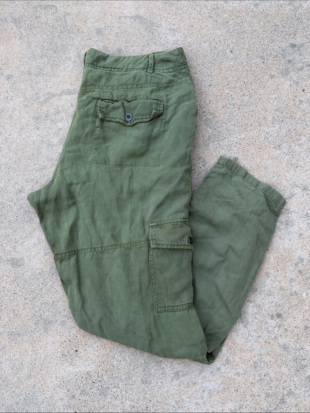 Cloth & Stone Women's Green Relaxed Fit Cargo Pants Size 30